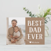 シンプルモダンファミリー 父の日の写真 名前 シーズンカード (スタンド正面)