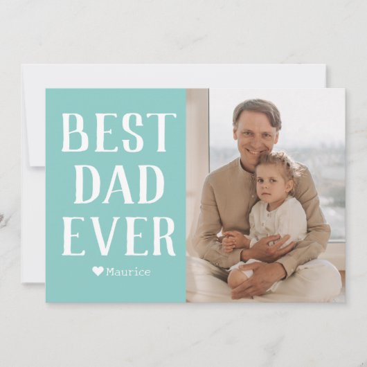 シンプルモダンファミリー 父の日の写真 名前 シーズンカード (正面)