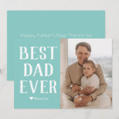 シンプルモダンファミリー 父の日の写真 名前 シーズンカード (正面/裏面)