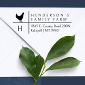 シンプルモダンファームファミリーイニシャル差出人住所 セルフインキングスタンプ