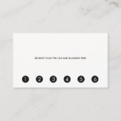 シンプルモダンフェイク銀ストライプのロイヤリティ6パンチ ロイヤリティカード (裏面)