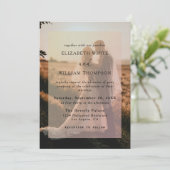 シンプルモダンフォトオーバーレイ結婚ズ 招待状 (スタンド正面)