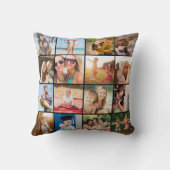 シンプルモダンフォトコラージュインスタグラムシックカスタム クッション (裏面)