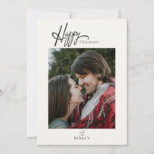 シンプルモダンフォトフラットクリスマスホリデーカード シーズンカード (正面)