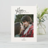 シンプルモダンフォトフラットクリスマスホリデーカード シーズンカード (スタンド正面)