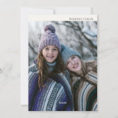 シンプルモダンフォトフラットクリスマスホリデーカード シーズンカード (裏面)