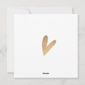 シンプルモダンフォト金ゴールドハート休日 シーズンカード (裏面)