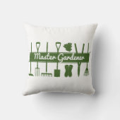 シンプルモダンフォレストグリーンマスターガーデナー クッション (裏面)
