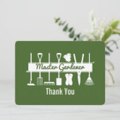 シンプルモダンフォレストグリーンマスターガーデナー サンキューカード (スタンド正面)