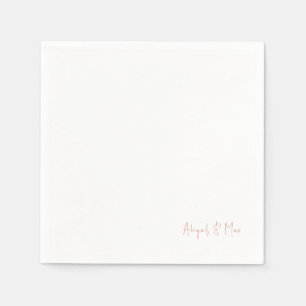 シンプルモダンフォント赤面名結婚の スタンダードカクテルナプキン