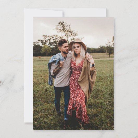 シンプルモダンフローラ結婚写真 セーブザデート (裏面)