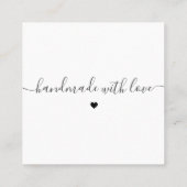 シンプルモダンブラウンスムーズありがとう スクエア名刺 (裏面)