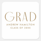 シンプルモダンブラス卒業 スクエアシール (正面)