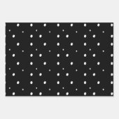 シンプルモダンブラックアンドホワイトクリトマス ラッピングペーパーシート (正面2)