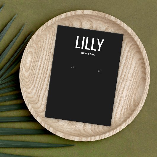 シンプルモダンブラックイヤリングディスプレイカード