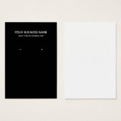 シンプルモダンブラックカスタムイヤリング名刺 (正面&裏面)