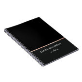 シンプルモダンブラックバラ金ゴールドセクイン ノートブック (右側)