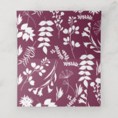 シンプルモダンブルグ結婚ンディフローラ座席表 プレイスカード (内部開封)