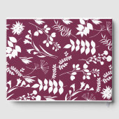 シンプルモダンブルゴーニュイニシャル結婚ズゲストブック ゲストブック (裏面)