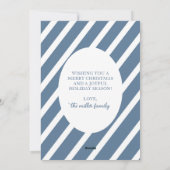シンプルモダンブルーストライプメリー シーズンカード (裏面)