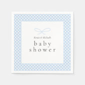 シンプルモダンブループライド弓 スタンダードカクテルナプキン (正面)