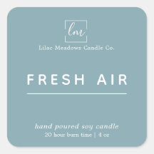 シンプルモダンブルーロゴキャンドルスクエアステッキ