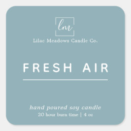 シンプルモダンブルーロゴキャンドルスクエアステッキ スクエアシール