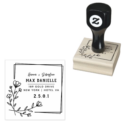 シンプルモダンプロフェッショナルはっきりしたリース ラバースタンプ (押印)