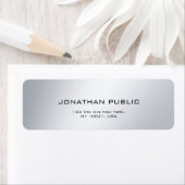 シンプルモダンプロフェッショナルエレガントシルバーアドレス ラベル (インサイチュ)