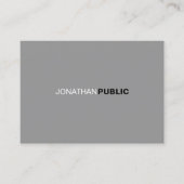 シンプルモダンプロフェッショナルグエレガントレーホワイト 名刺 (正面)