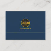 シンプルモダンプロフェッショナルダークカラー追加ロゴバス 名刺 (裏面)