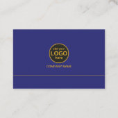 シンプルモダンプロフェッショナルダークカラー追加ロゴバス 名刺 (裏面)