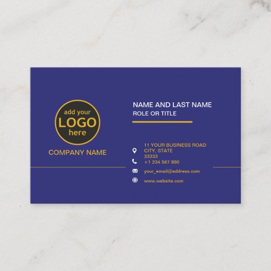 シンプルモダンプロフェッショナルダークカラー追加ロゴバス 名刺 (正面)