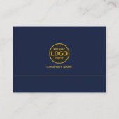 シンプルモダンプロフェッショナルダークカラー追加ロゴバス 名刺 (裏面)