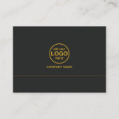 シンプルモダンプロフェッショナルダークカラー追加ロゴバス 名刺 (裏面)