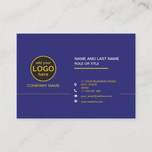 シンプルモダンプロフェッショナルダークカラー追加ロゴバス 名刺 (正面)