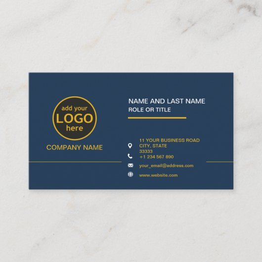 シンプルモダンプロフェッショナルダークカラー追加ロゴバス 名刺 (正面)