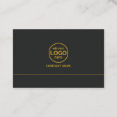 シンプルモダンプロフェッショナルダークカラー追加ロゴバス 名刺 (裏面)