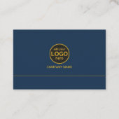 シンプルモダンプロフェッショナルダークカラー追加ロゴバス 名刺 (裏面)