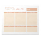 シンプルモダンプロフェッショナルデイリープランナー ノートパッド (正面)