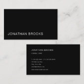 シンプルモダンプロフェッショナルミニマルブラック&ホワイト 名刺 (正面/裏面)