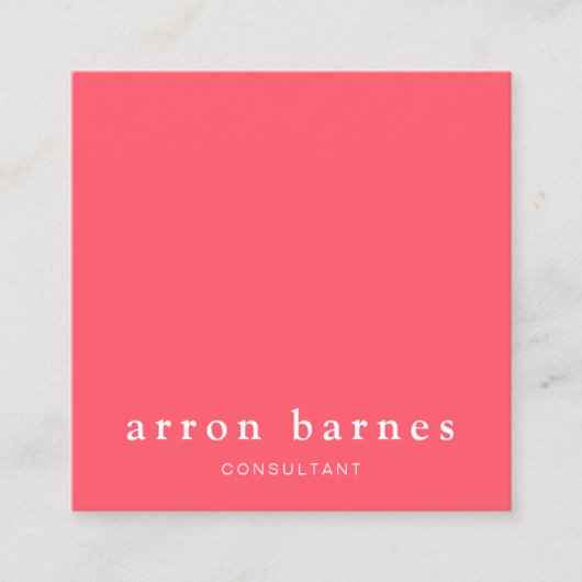 シンプルモダンプロフェッショナルミニマル スクエア名刺 (正面)