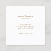 シンプルモダンプロフェッショナルミニマル スクエア名刺 (裏面)