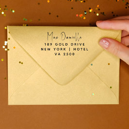 シンプルモダンプロフェッショナル差出人住所 ラバースタンプ