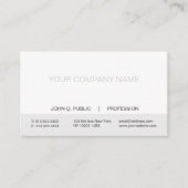 シンプルモダンプロフェッショナル白とグレーのマット 名刺 (正面)