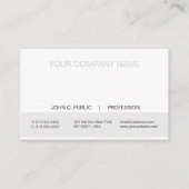 シンプルモダンプロフェッショナル白とグレーのマット 名刺 (正面)