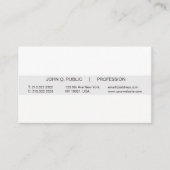 シンプルモダンプロフェッショナル白とグレーのマット 名刺 (正面)