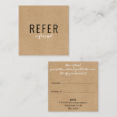 シンプルモダンプロフェッショナル素朴クラフト 紹介カード (正面/裏面)