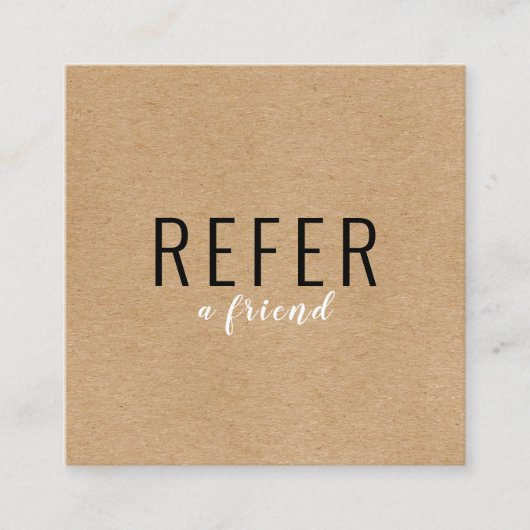 シンプルモダンプロフェッショナル素朴クラフト 紹介カード (正面)