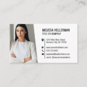 シンプルモダンプロフェッショナルQRコード写真 名刺 (正面)